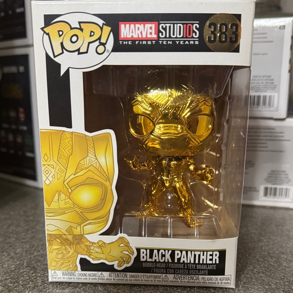 Funko Pop Marvel Black Panther Shiny Gold Collectible